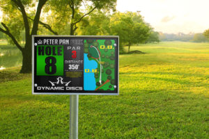 Deluxe Large Disc Golf Tee SIgn for Disc Golf Course